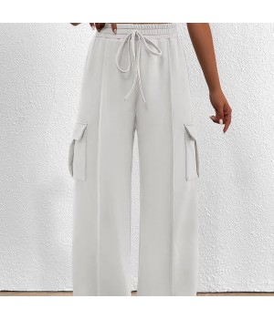 Wholesale Fashion Casual Street wear Loose Wide Leg Cargo Pants For Women