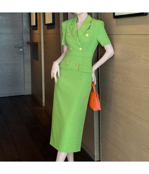 ZYHT 50584 Casual Work Office Dresses Formal Straight Ladies Summer Dresses Fashion Clothing for Women